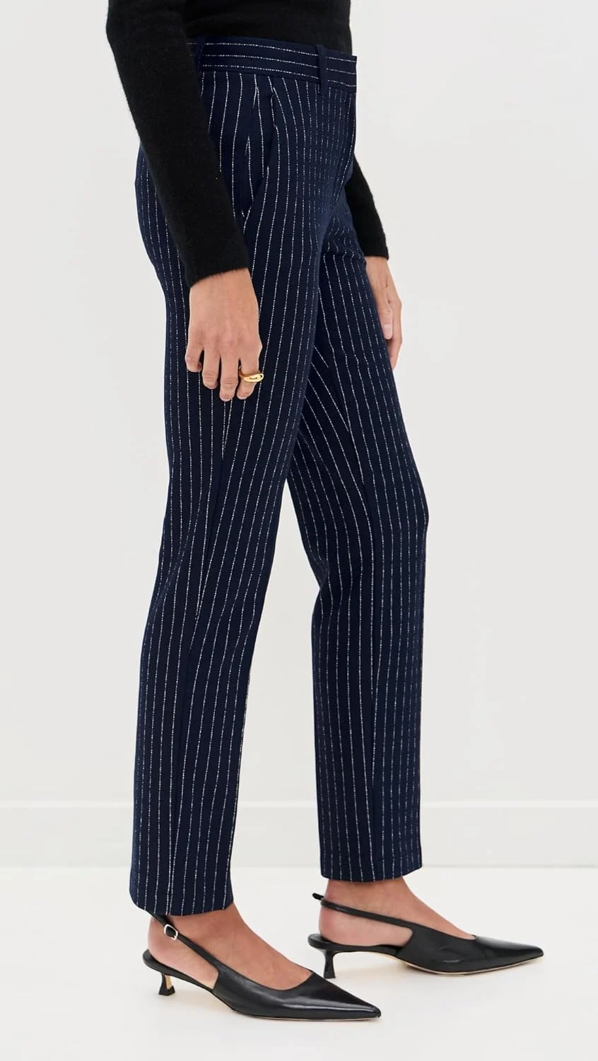 شلوار زنانه تئوری، مدل Slim Leg، سرمه ای چند رنگ، سایز 0