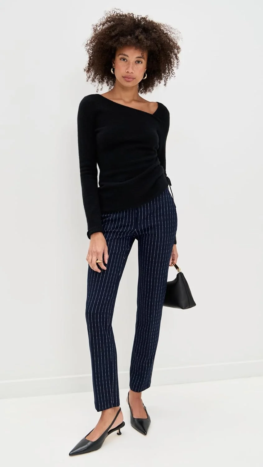 شلوار زنانه تئوری، مدل Slim Leg، سرمه ای چند رنگ، سایز 0