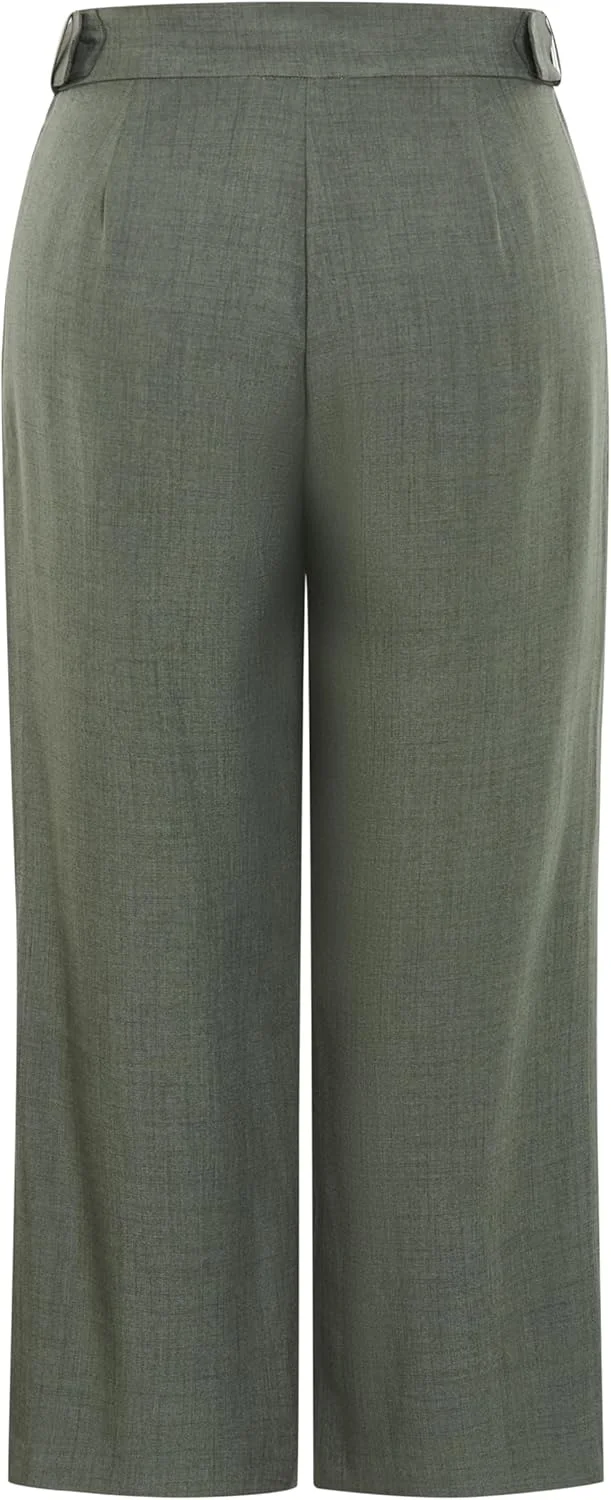 شلوار زنانه سایز بزرگ سیتی شیک - مدل آلانا، زیتونی، سایز 14 پلاس شلوار زنانه سایز بزرگ سیتی شیک - مدل آلانا، زیتونی، سایز 14 پلاس