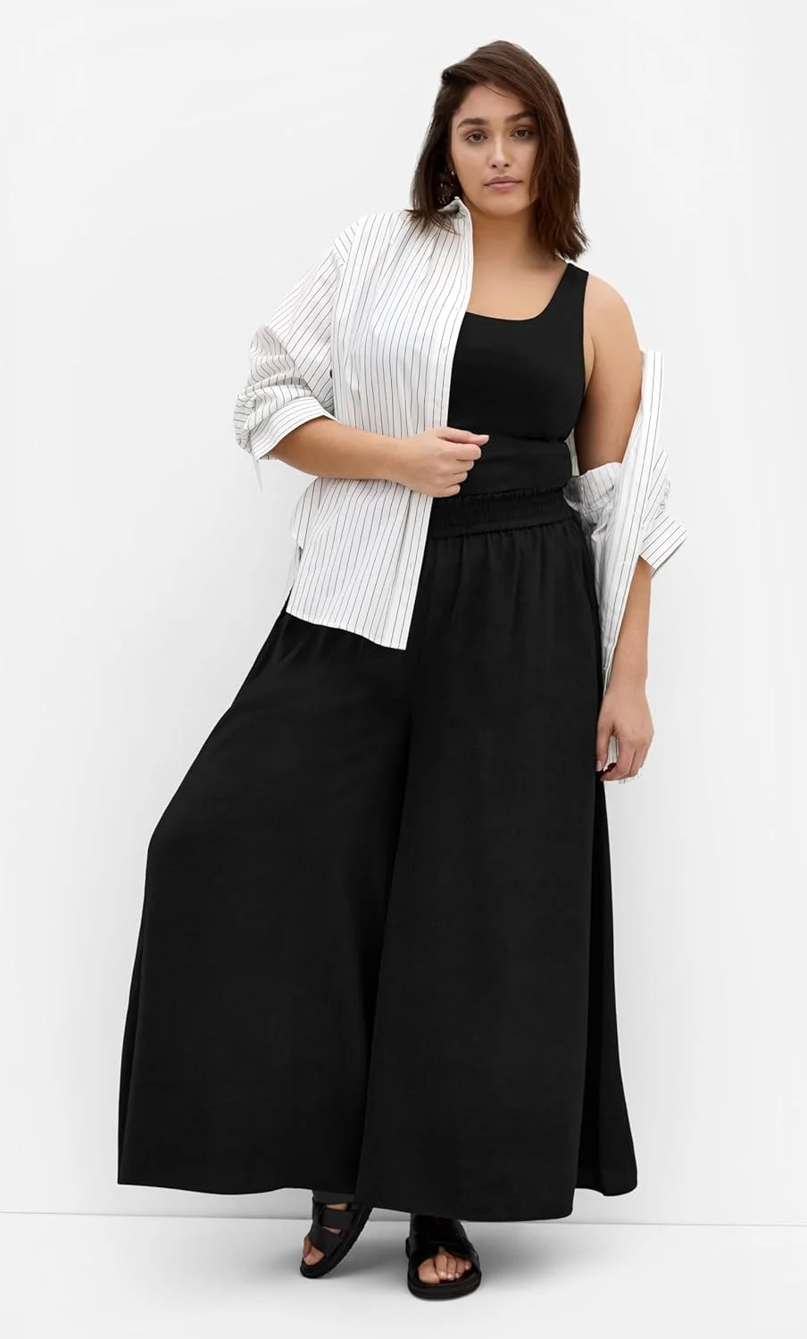 شلوار زنانه سیتی شیک مدل Eliah پاچه گشاد، مشکی، سایز 14 پلاس شلوار زنانه سیتی شیک مدل Eliah پاچه گشاد، مشکی، سایز 14 پلاس