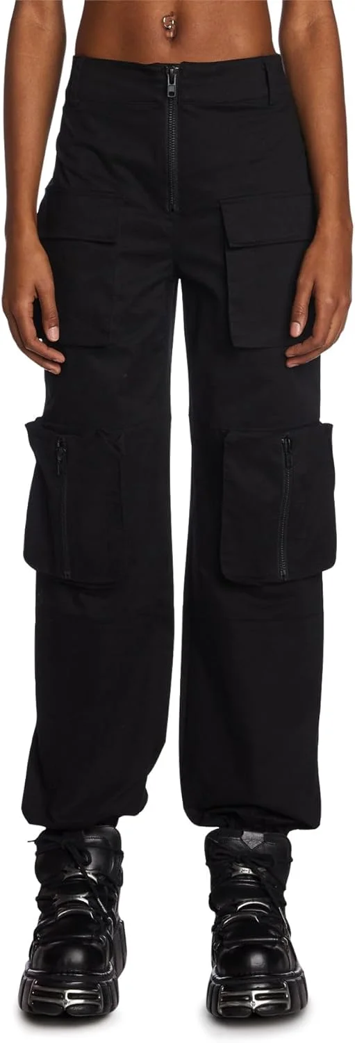 شلوار کارگو گت ریل Dolls Kill از Poster GRL - شلوار کاربردی فاق بلند و آزاد