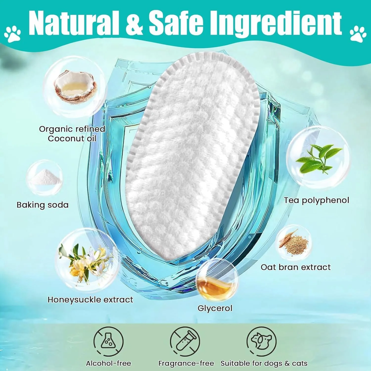 دستمال مرطوب انگشتی دندان حیوانات خانگی مامو بیر، پد پاک کننده دندان برای سگ و گربه - بهینه سازی سلامت دهان و دندان، خوشبو کننده تنفس - 50 عدد دستمال مرطوب انگشتی دندان حیوانات خانگی مامو بیر، پد پاک کننده دندان برای سگ و گربه - بهینه سازی سلامت دهان و دندان، خوشبو کننده تنفس - 50 عدد