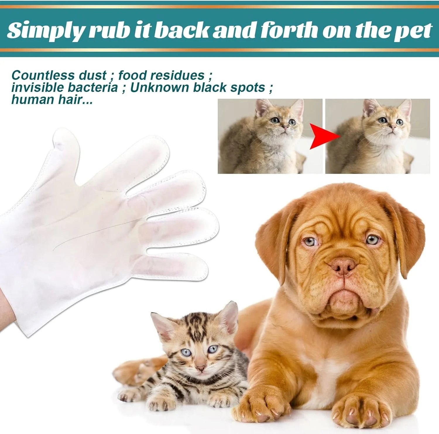 دستکش های نظافت بدون نیاز به آبکشی حیوانات خانگی Mumoo Bear، 10 عدد دستمال مرطوب تمیز کننده سگ و گربه بدون نیاز به شستشو برای صورت، گوش، چشم، پنجه ها، دستکش های بدن حیوانات خانگی، دستمال مرطوب حمام یکبار مصرف گیاهی، بدون نیاز به آبکشی، ضخیم و فوق العاده برای توله سگ دستکش های نظافت بدون نیاز به آبکشی حیوانات خانگی Mumoo Bear، 10 عدد دستمال مرطوب تمیز کننده سگ و گربه بدون نیاز به شستشو برای صورت، گوش، چشم، پنجه ها، دستکش های بدن حیوانات خانگی، دستمال مرطوب حمام یکبار مصرف گیاهی، بدون نیاز به آبکشی، ضخیم و فوق العاده برای توله سگ