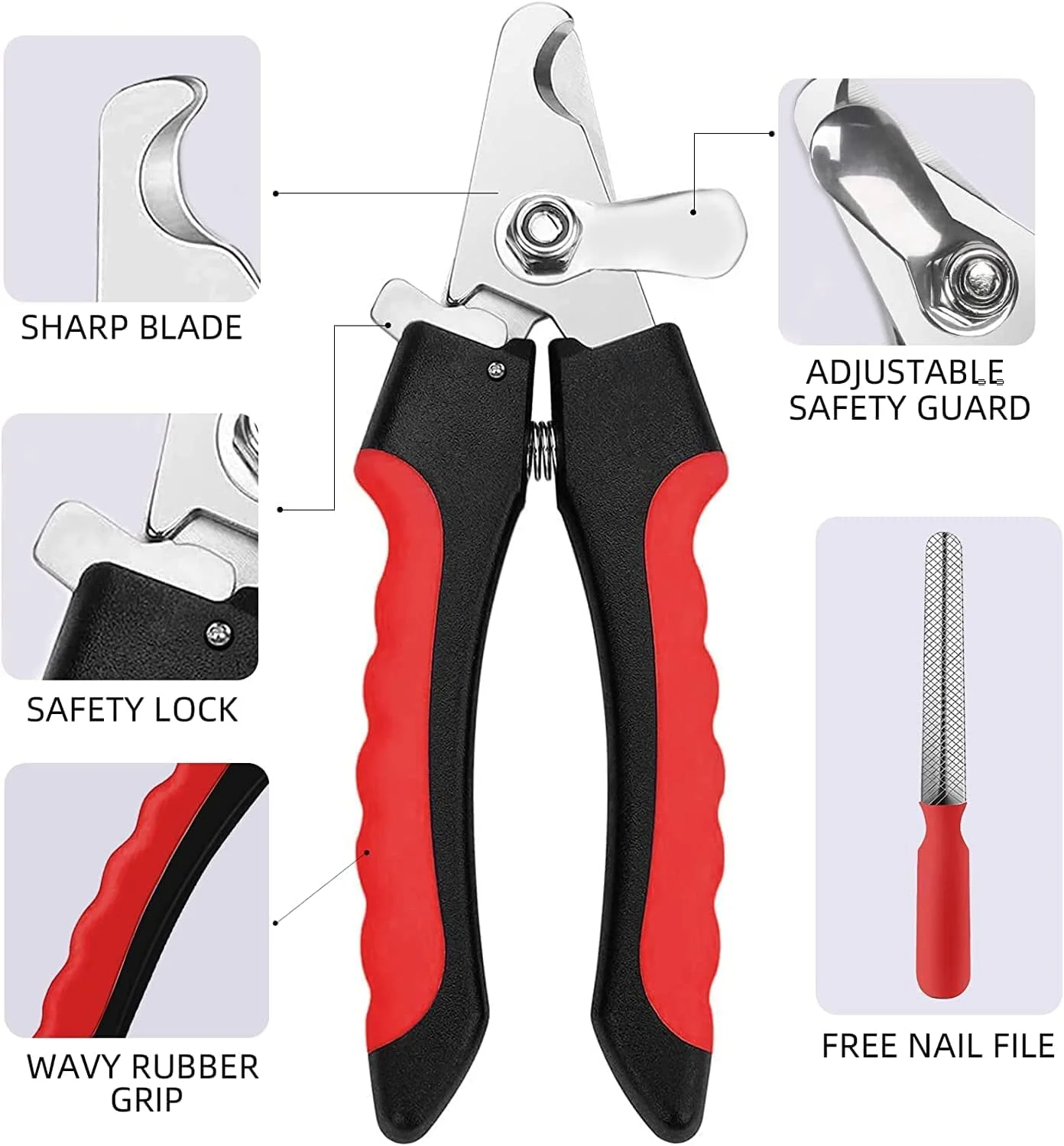 ناخن گیر سگ و گربه مومو بیر - ناخن گیر پنجه سگ برای نژادهای بزرگ تا کوچک با سوهان ناخن رایگان، ناخن گیر حرفه ای گربه با محافظ ایمنی برای جلوگیری از کوتاه کردن بیش از حد، مناسب برای سگ بزرگ ناخن گیر سگ و گربه مومو بیر - ناخن گیر پنجه سگ برای نژادهای بزرگ تا کوچک با سوهان ناخن رایگان، ناخن گیر حرفه ای گربه با محافظ ایمنی برای جلوگیری از کوتاه کردن بیش از حد، مناسب برای سگ بزرگ