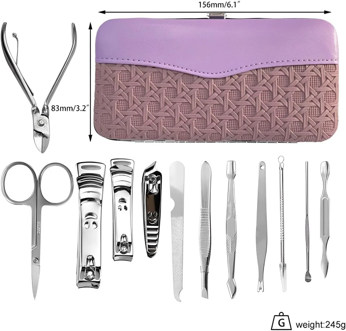 ست مانیکور و پدیکور 12 تکه HEXAR® - ناخن گیر، از بین برنده کوتیکول - کیت مراقبت لوکس ناخن صورت، پا و دست - ست های پدیکور پا، کیت های پیرایش مردانه و ست مانیکور زنانه ست مانیکور و پدیکور 12 تکه HEXAR® - ناخن گیر، از بین برنده کوتیکول - کیت مراقبت لوکس ناخن صورت، پا و دست - ست های پدیکور پا، کیت های پیرایش مردانه و ست مانیکور زنانه