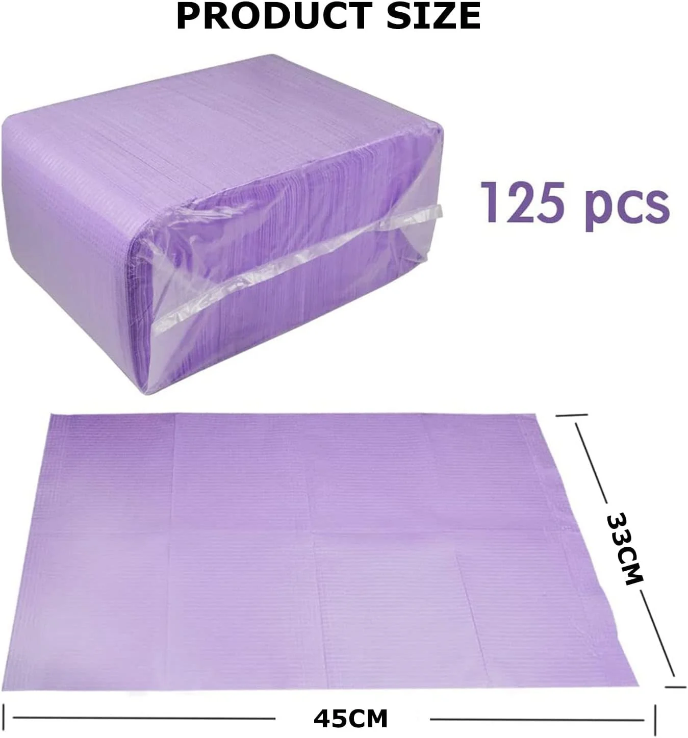 پد زیر دستی ضد آب HBSTUDIO برای میز طراحی ناخن، کاغذ یکبار مصرف 3 لایه تاشو، پد ضد آب برای تمرین مانیکور در سالن (125 عدد، بنفش) پد زیر دستی ضد آب HBSTUDIO برای میز طراحی ناخن، کاغذ یکبار مصرف 3 لایه تاشو، پد ضد آب برای تمرین مانیکور در سالن (125 عدد، بنفش)