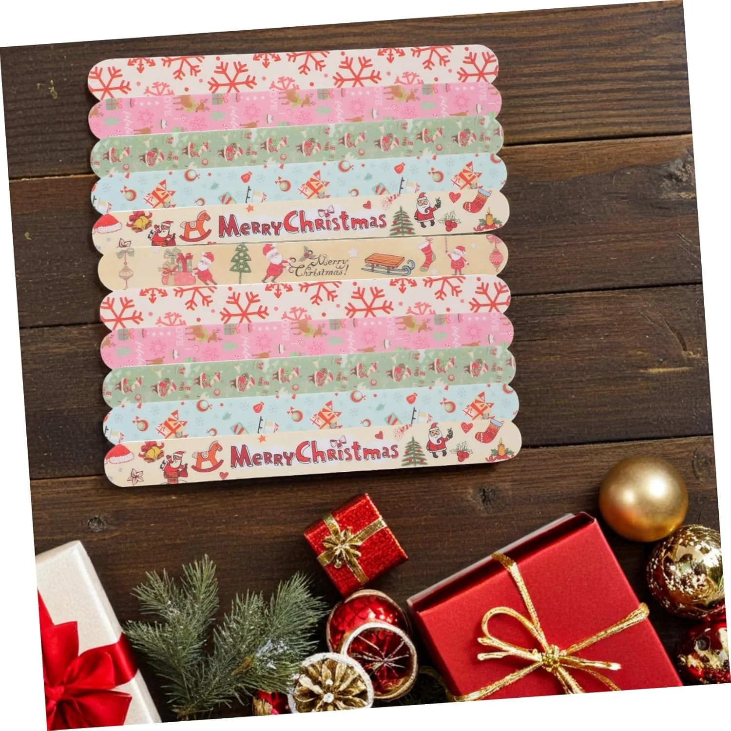 سوهان ناخن کوچک Garneck با طرح کریسمس - بافر ناخن سمباده ای دو طرفه برای پدیکور عالی و مراقبت از ناخن برای کریسمس سوهان ناخن کوچک Garneck با طرح کریسمس - بافر ناخن سمباده ای دو طرفه برای پدیکور عالی و مراقبت از ناخن برای کریسمس