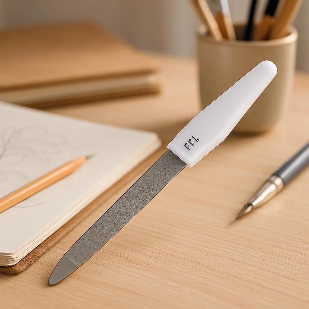 سوهان ناخن یاقوت کبود FITTO با دسته پلاستیکی، بسته 1 عددی - بادوام و ملایم برای ناخن های طبیعی، مانیکور و پدیکور، صاف کننده لبه های ناهموار، ایده آل برای سوهان کشی و فرم دادن به ناخن ها سوهان ناخن یاقوت کبود FITTO با دسته پلاستیکی، بسته 1 عددی - بادوام و ملایم برای ناخن های طبیعی، مانیکور و پدیکور، صاف کننده لبه های ناهموار، ایده آل برای سوهان کشی و فرم دادن به ناخن ها