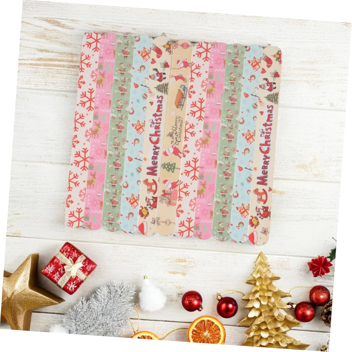 سوهان ناخن کوچک Garneck با طرح کریسمس - بافر ناخن سمباده ای دو طرفه برای پدیکور عالی و مراقبت از ناخن برای کریسمس سوهان ناخن کوچک Garneck با طرح کریسمس - بافر ناخن سمباده ای دو طرفه برای پدیکور عالی و مراقبت از ناخن برای کریسمس