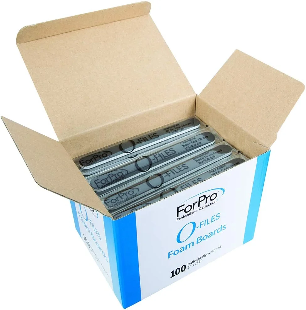 سوهان ناخن دو طرفه ForPro Professional Collection، درجه زبری 180/400، بسته بندی تکی، 15 سانتی متر طول و 2 سانتی متر عرض، مشکی، 100 عدد سوهان ناخن دو طرفه ForPro Professional Collection، درجه زبری 180/400، بسته بندی تکی، 15 سانتی متر طول و 2 سانتی متر عرض، مشکی، 100 عدد