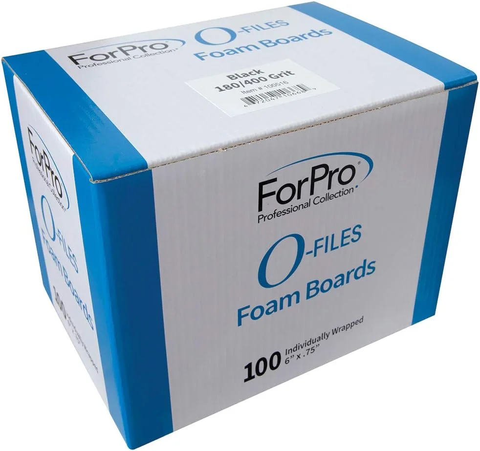 سوهان ناخن دو طرفه ForPro Professional Collection، درجه زبری 180/400، بسته بندی تکی، 15 سانتی متر طول و 2 سانتی متر عرض، مشکی، 100 عدد سوهان ناخن دو طرفه ForPro Professional Collection، درجه زبری 180/400، بسته بندی تکی، 15 سانتی متر طول و 2 سانتی متر عرض، مشکی، 100 عدد