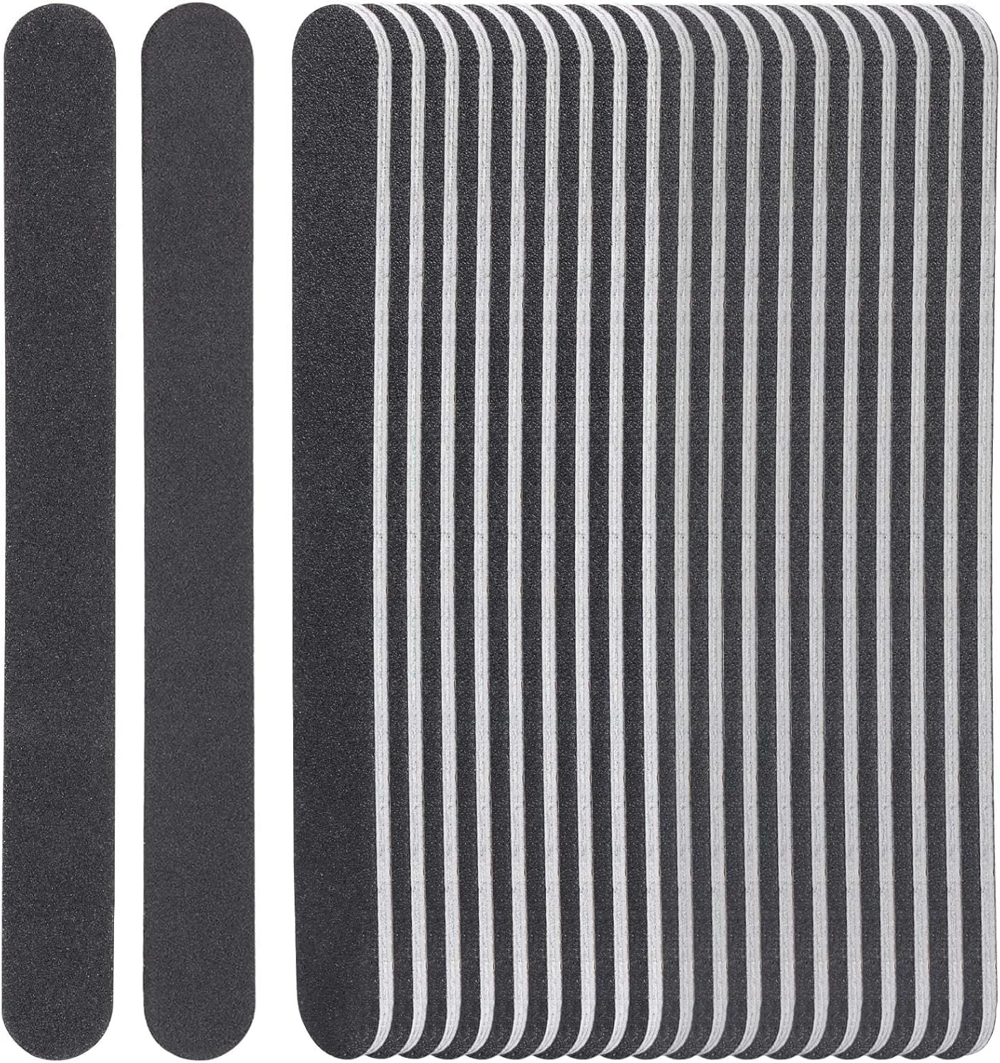 ست سوهان ناخن اکسفور، دو طرفه درجه زبری 100/180، سوهان ناخن انگشت برای خانم ها، ابزار حرفه ای مانیکور پدیکور، ست 50 عددی سوهان ناخن برای استفاده در منزل و سالن