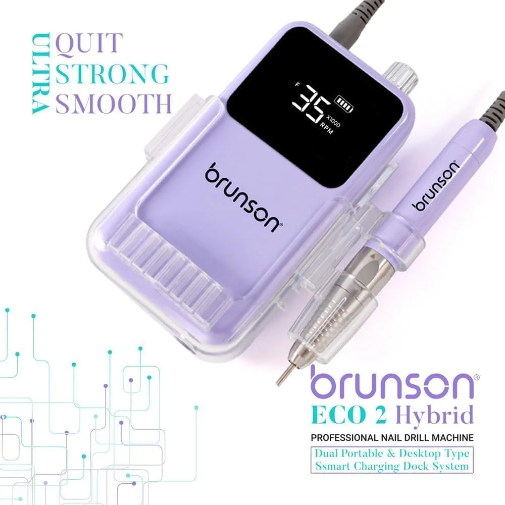 دستگاه مانیکور برقی ناخن برانسون، دستگاه پولیش و سوهان ناخن 35000 دور در دقیقه، دارای صفحه نمایش LED به همراه قلم نگهدارنده و سری های سوهان برای مانیکور و از بین بردن لاک ژل