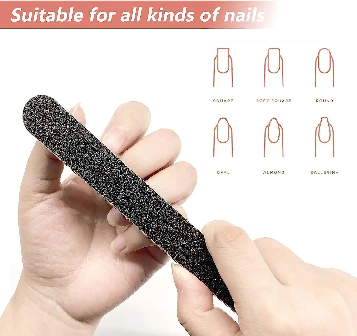 ALMEKAQUZ ست 5 عددی سوهان ناخن و بافر، کیت ابزار مانیکور حرفه ای، ابزار بافر مستطیلی مراقبت از هنر، گریت 100/180، سوهان پدیکور ناخن مشکی و سوهان پولیش و سمباده ALMEKAQUZ ست 5 عددی سوهان ناخن و بافر، کیت ابزار مانیکور حرفه ای، ابزار بافر مستطیلی مراقبت از هنر، گریت 100/180، سوهان پدیکور ناخن مشکی و سوهان پولیش و سمباده