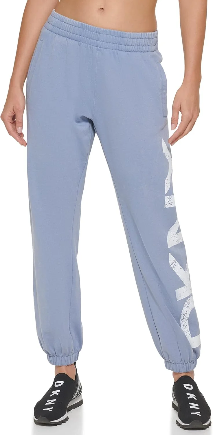 شلوار جاگر زنانه DKNY Sport با لوگوی ترک دار شلوار جاگر زنانه DKNY Sport با لوگوی ترک دار