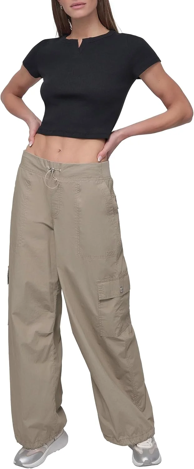 شلوار زنانه DKNY مدل Trendy Adjustable Bungee Cargo Pant (تک عددی)
