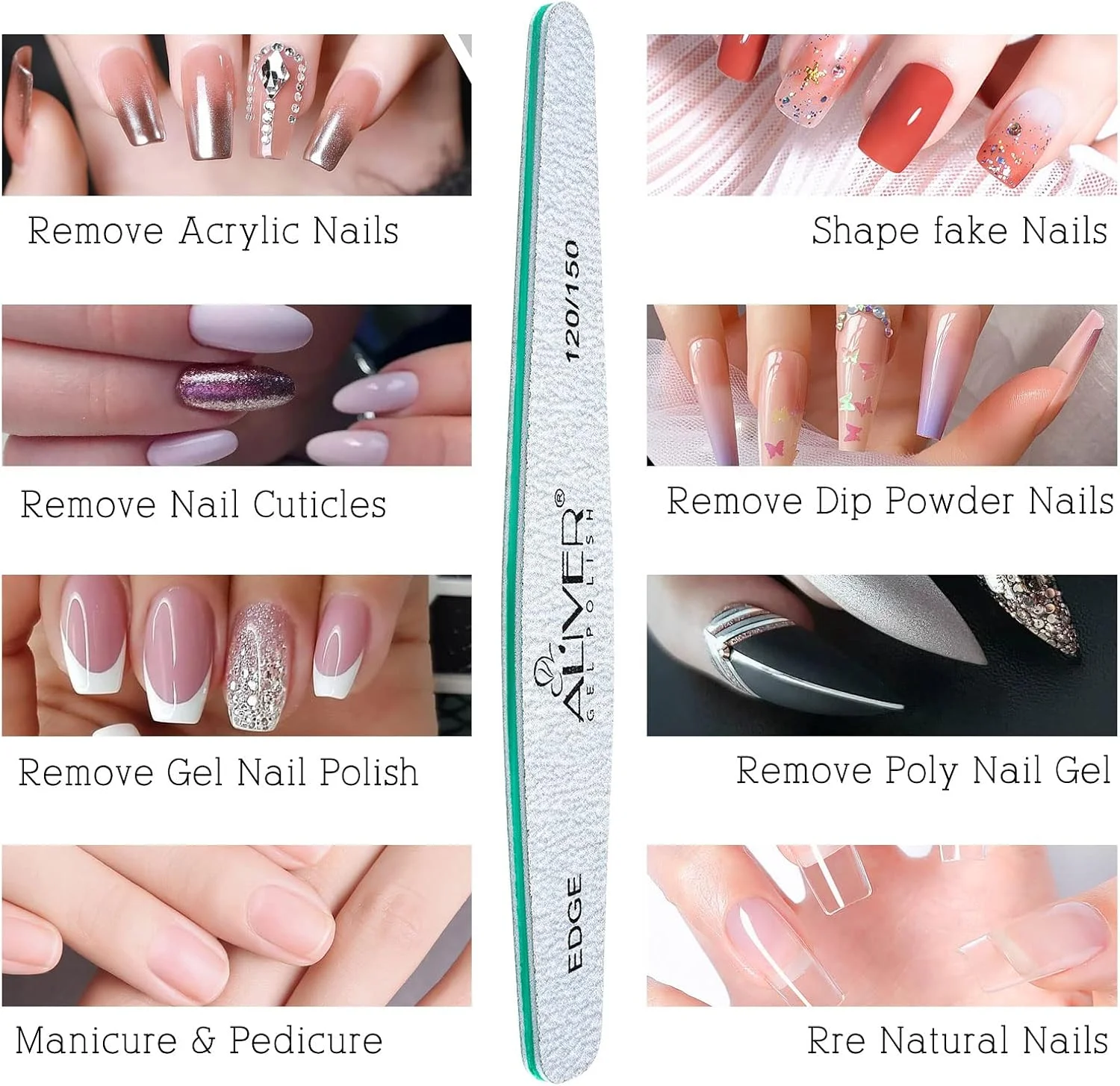 ست سوهان ناخن ALIVER، کیت حرفه ای بافر 6 عددی، پولیشر قابل شستشو، سوهان زدن/سنباده زنی ناخن، مجموعه پولیش صاف کننده ناخن ست سوهان ناخن ALIVER، کیت حرفه ای بافر 6 عددی، پولیشر قابل شستشو، سوهان زدن/سنباده زنی ناخن، مجموعه پولیش صاف کننده ناخن