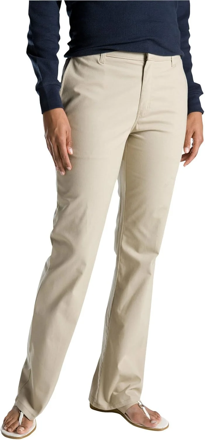 شلوار زنانه Dickies، کتان کشی با فاق صاف، مدل Slim Fit و دمپا بوگاتی شلوار زنانه Dickies، کتان کشی با فاق صاف، مدل Slim Fit و دمپا بوگاتی