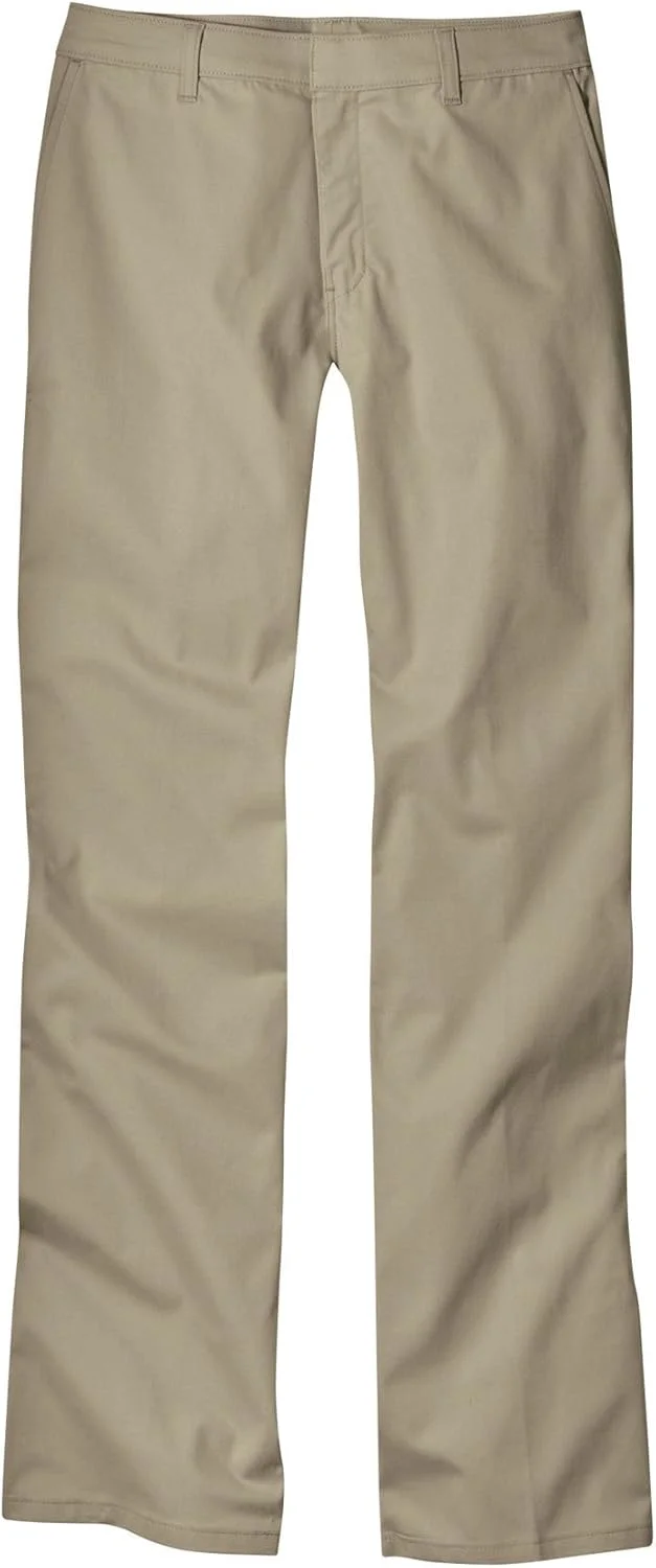 شلوار زنانه Dickies، کتان کشی با فاق صاف، مدل Slim Fit و دمپا بوگاتی