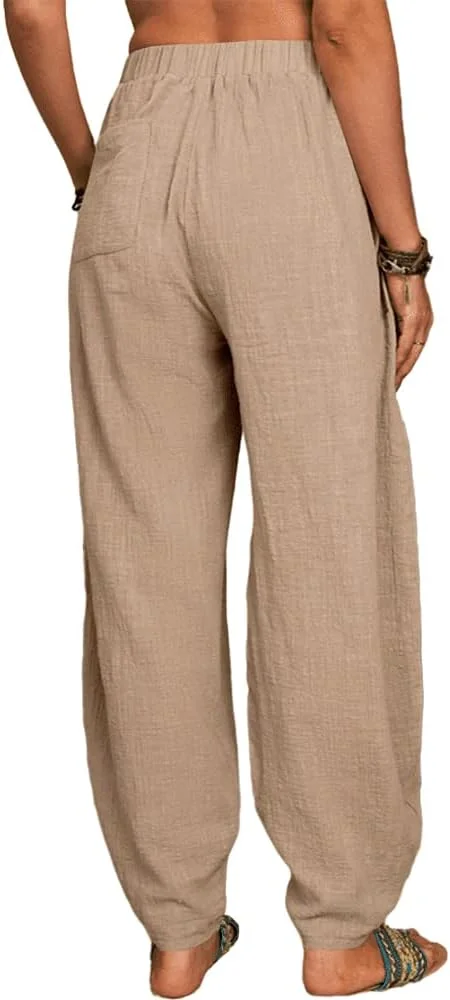 Danedvi شلوار زنانه مد روز، شلوار راحتی گشاد، شلوار کتان بلند Danedvi شلوار زنانه مد روز، شلوار راحتی گشاد، شلوار کتان بلند