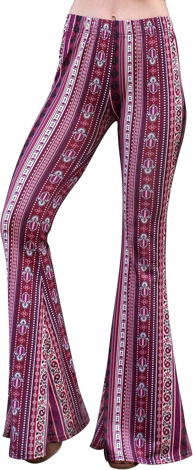 شلوار پالازو کشی طرح دار، کمر بلند، مدل کولی، مناسب یوگا، طرح قومی و قبیله ای، مدل دمپا گشاد دهه 70 شلوار پالازو کشی طرح دار، کمر بلند، مدل کولی، مناسب یوگا، طرح قومی و قبیله ای، مدل دمپا گشاد دهه 70