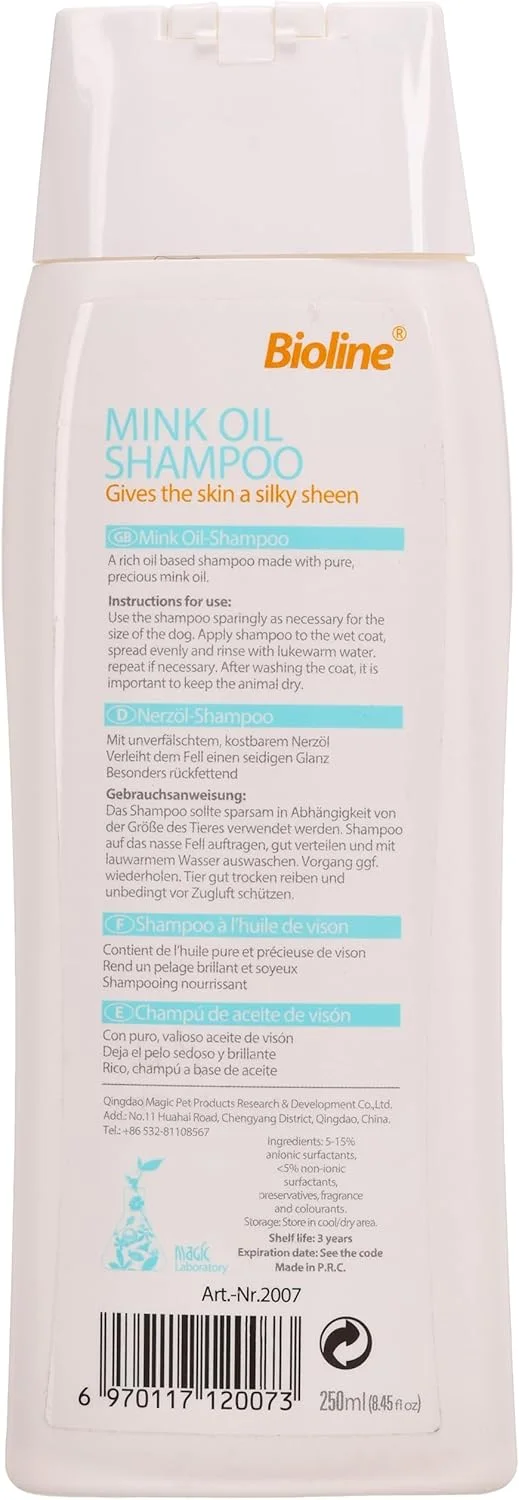 شامپو روغن راسو Bioline برای سگ ها 250 میلی لیتر، شامپو سگ روغن راسو طبیعی ضد خارش، سفید نارنجی شامپو روغن راسو Bioline برای سگ ها 250 میلی لیتر، شامپو سگ روغن راسو طبیعی ضد خارش، سفید نارنجی