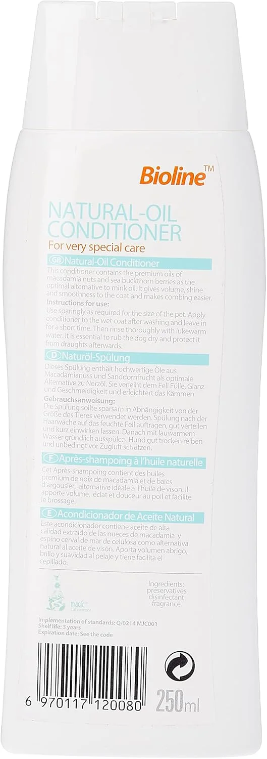 نرم کننده روغن طبیعی سگ بایولاین، 250 میلی لیتر نرم کننده روغن طبیعی سگ بایولاین، 250 میلی لیتر