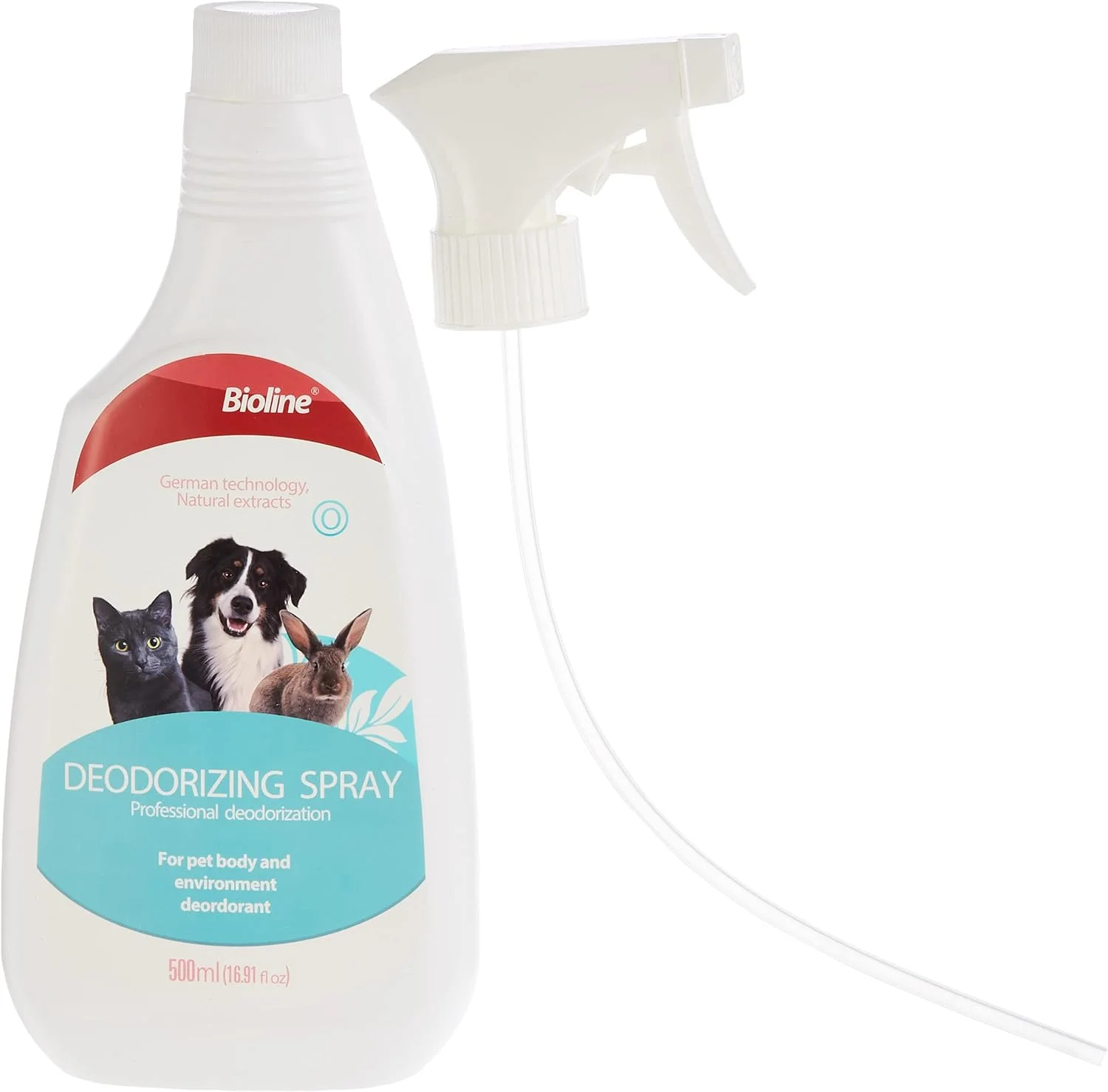 اسپری خوشبو کننده بایولاین 500 میلی لیتر، اسپری خوشبو کننده حیوانات خانگی، سفید سبز