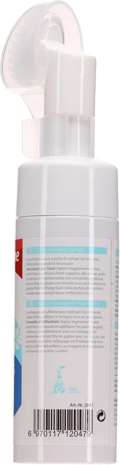 فوم تمیز کننده پنجه بایولاین، پایه بدون آب آنتی باکتریال 150 میلی لیتر (سگ)