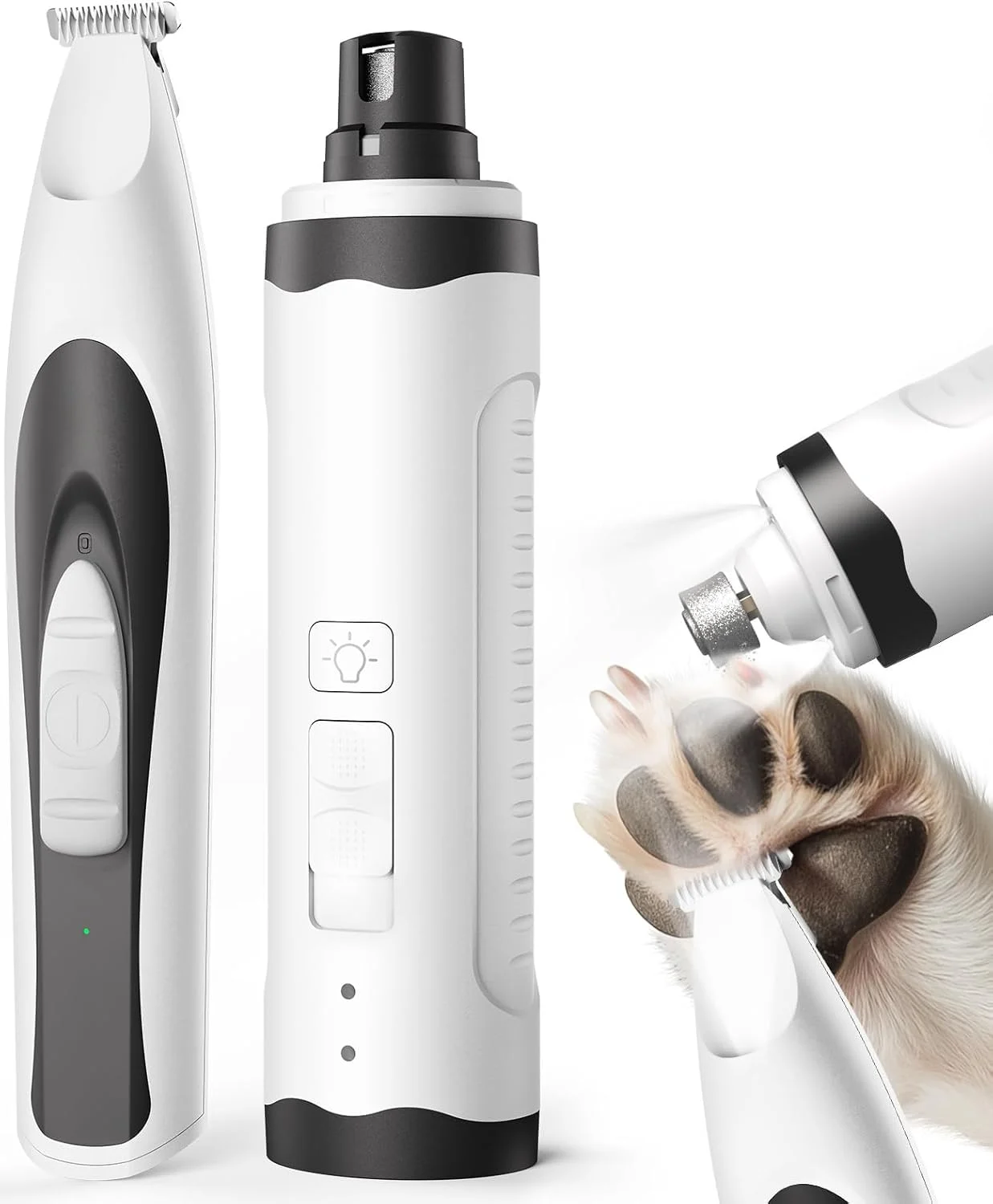 ست اصلاح ناخن و موی سگ Oneisall، بی صدا، دارای دو چراغ LED، 35 دسی بل، کیت آرایش، ست ناخن ایمن، ماشین اصلاح برقی شارژی بی سیم