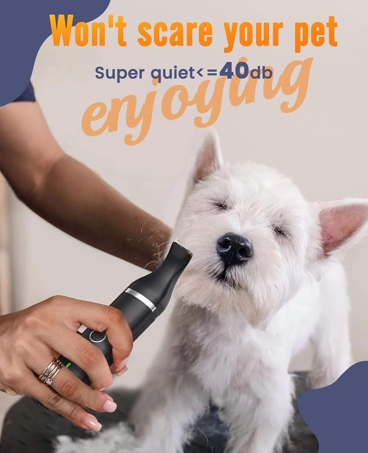 ماشین اصلاح پنجه سگ oneisall، ماشین اصلاح پنجه بی سیم برای سگ ها با تیغه های دوتایی، ماشین اصلاح بی صدای 2 سرعته برای پنجه ها، چشم ها، گوش ها، صورت و کپل سگ های کوچک