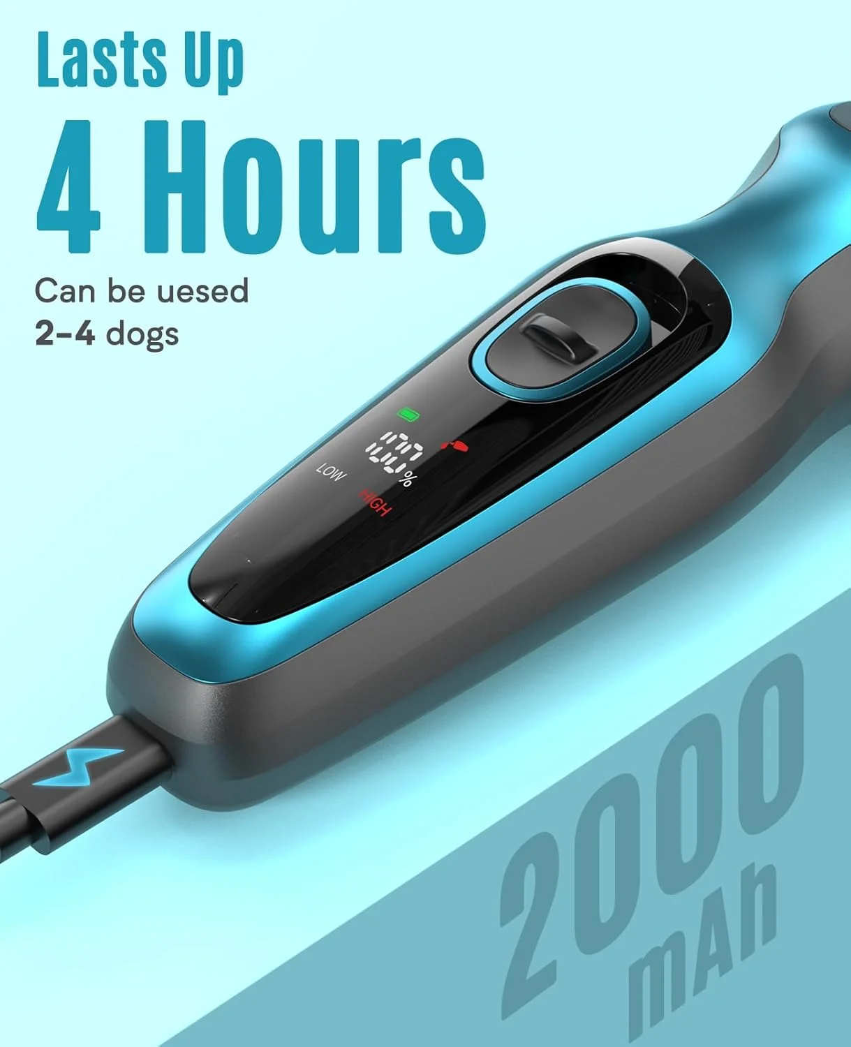 ماشین اصلاح حرفه ای سگ Oneisall برای موهای ضخیم، ماشین اصلاح سنگین سگ با تیغه فلزی جداشدنی، ماشین اصلاح بی سیم حیوانات خانگی برای کاکاپو و پودل ماشین اصلاح حرفه ای سگ Oneisall برای موهای ضخیم، ماشین اصلاح سنگین سگ با تیغه فلزی جداشدنی، ماشین اصلاح بی سیم حیوانات خانگی برای کاکاپو و پودل