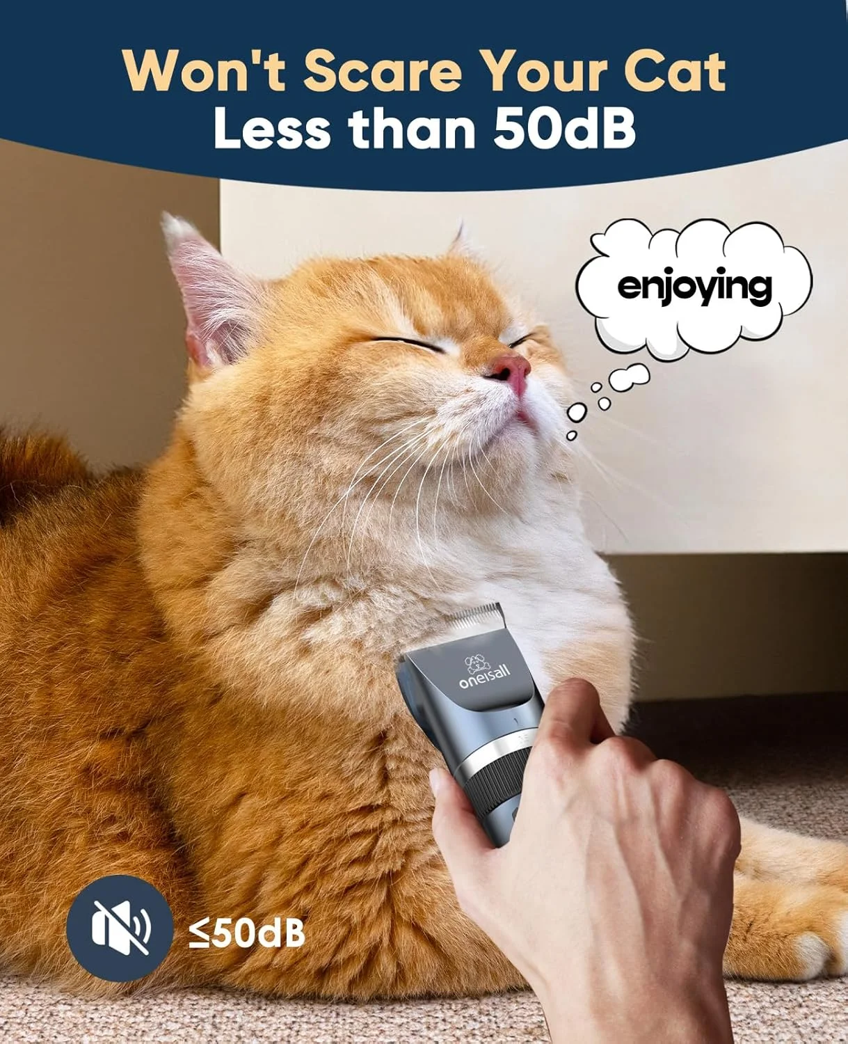 ماشین اصلاح سگ oneisall با صدای کم، کیت آرایش سگ بی سیم قابل شارژ 2 سرعته، ماشین اصلاح موی حیوانات خانگی برای سگ ها، گربه ها و حیوانات کوچک و بزرگ (سرمه ای) ماشین اصلاح سگ oneisall با صدای کم، کیت آرایش سگ بی سیم قابل شارژ 2 سرعته، ماشین اصلاح موی حیوانات خانگی برای سگ ها، گربه ها و حیوانات کوچک و بزرگ (سرمه ای)