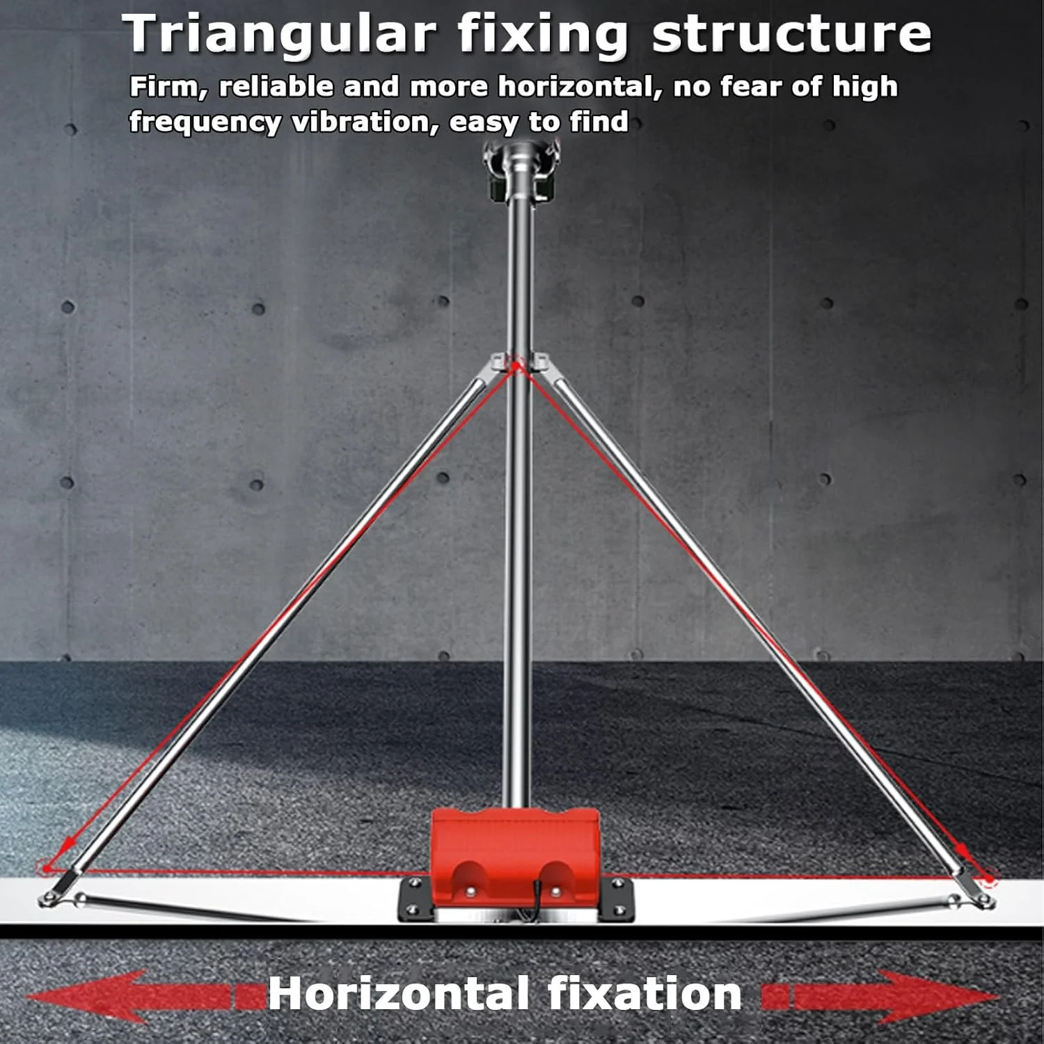 ابزار ویبره ماله برقی برای پردازش بتن، موتور ویبره پرداخت سیمان برقی بی سیم، خط کش کوبه ای تراز کننده سطح بتن 6000 دور در دقیقه، 1.5 متر