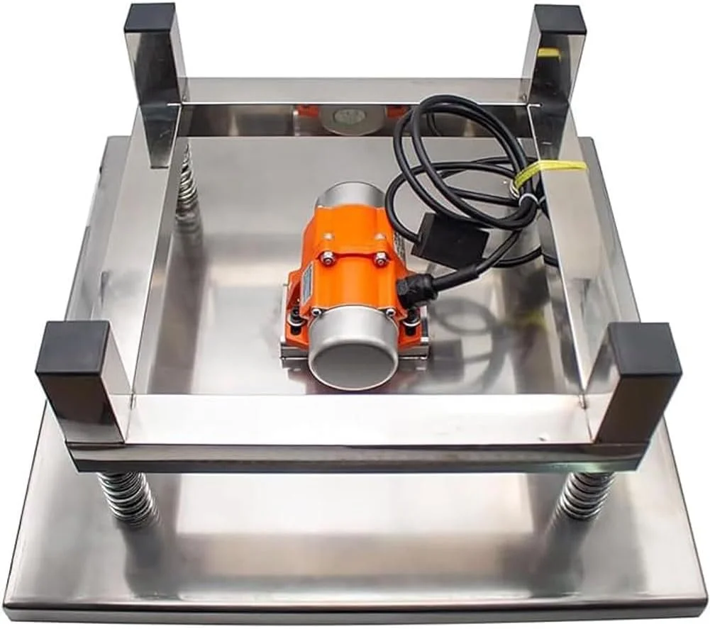 میز ویبره بتن 35 * 35 سانتی متر، سکوی لرزش بتن فولادی ضد زنگ 3000/3600 دور در دقیقه، صفحه بلوک تست لرزاننده سیمان، برای حذف حباب ها و تکان دادن رسوب، برای ساخت و ساز (220 ولت)