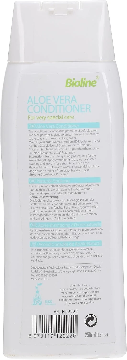 نرم کننده سگ حاوی آلوئه ورا بایولاین 250 میلی لیتر، چند رنگ نرم کننده سگ حاوی آلوئه ورا بایولاین 250 میلی لیتر، چند رنگ