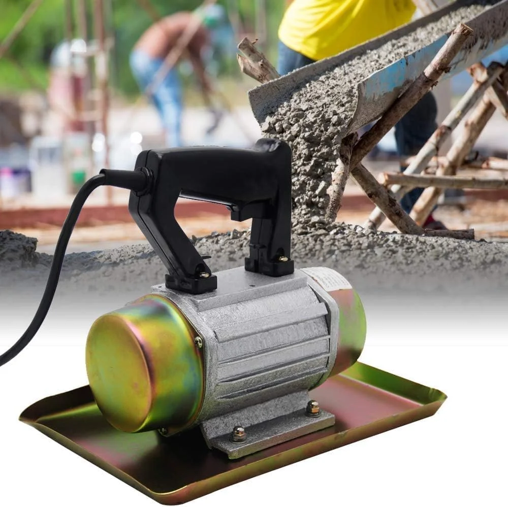 ویبراتور بتن TTGLRT، ویبراتور صفحه تخت بتن، ماله کشی سیمان بتن دستی، دستگاه ویبراتور بتن 250 وات 2840 دور در دقیقه 220 ولت (نقره ای)