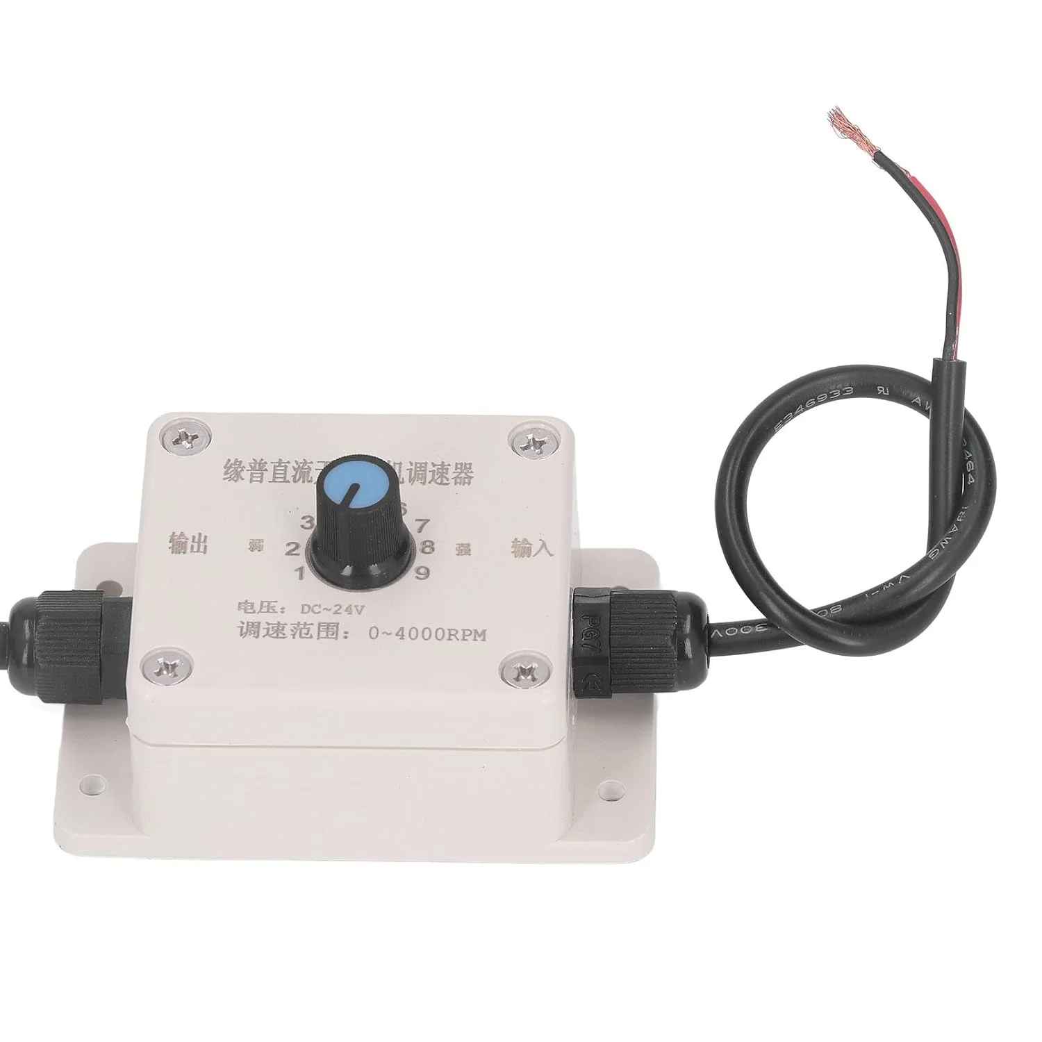 موتور ویبره، موتور لرزشی DC بدون جاروبک با نیروی تحریک قابل تنظیم و کنترل کننده سرعت 30 وات 4000 دور در دقیقه، برای ویبراتور بتن (DC24V)