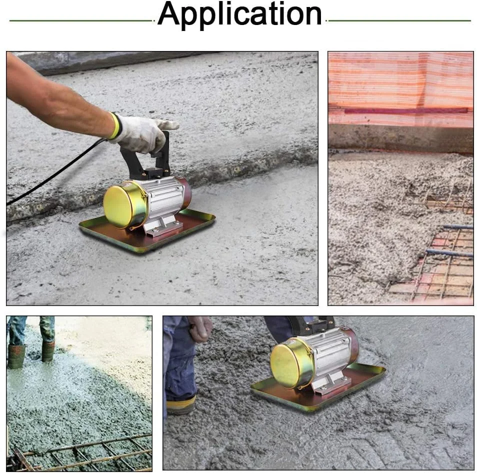 ویبراتور بتن TTGLRT، ویبراتور صفحه تخت بتن، ماله کشی سیمان بتن دستی، دستگاه ویبراتور بتن 250 وات 2840 دور در دقیقه 220 ولت (نقره ای)