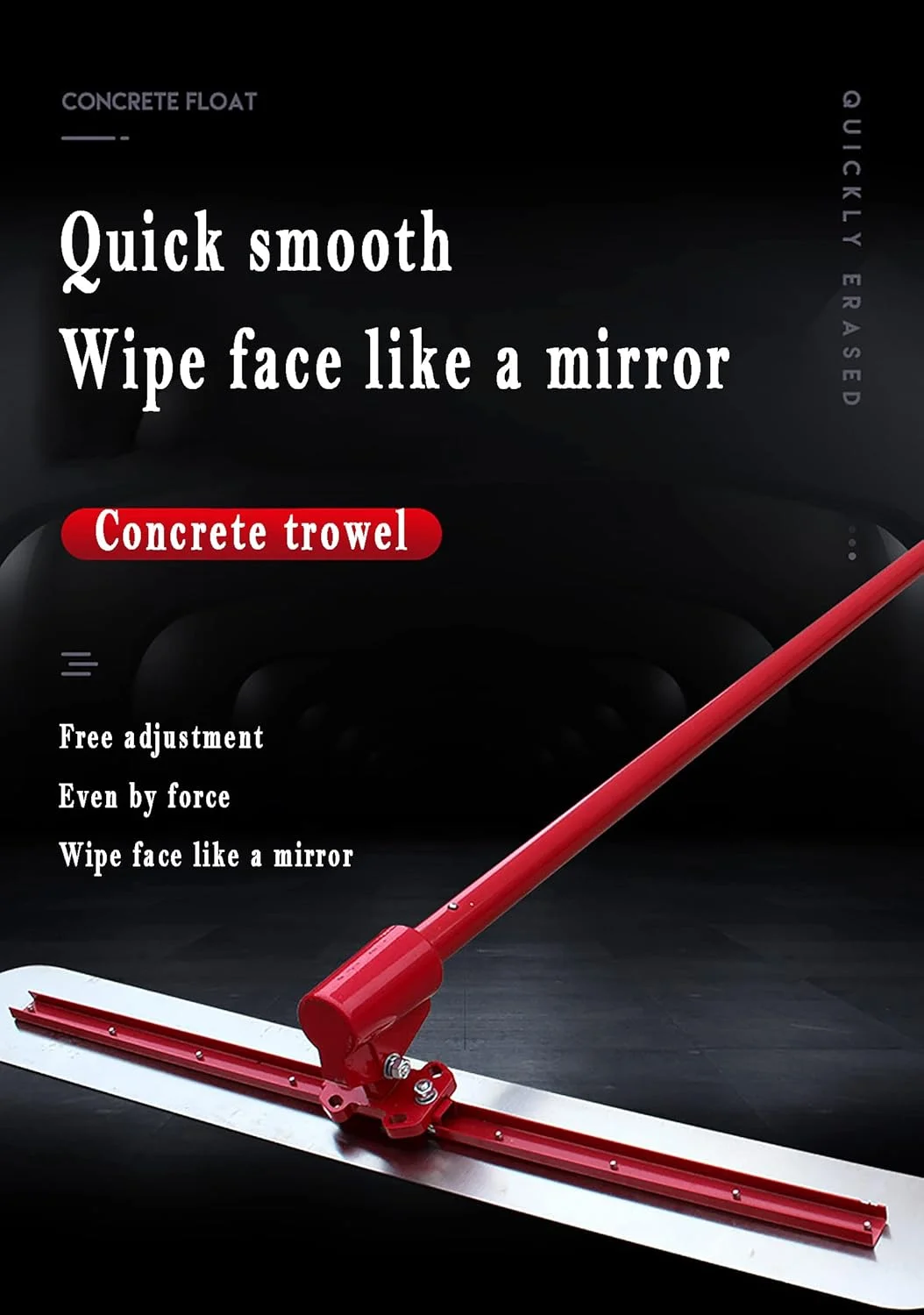 دستگاه تراز کننده بتن STMKB، ۱۸۰ * ۲۰ سانتی متر (۷۱''*۸'')، ابزار ماله کششی دستی بتن با میله قابل تنظیم ۵.۴ متری، جنس آلیاژ آلومینیوم منیزیم، ضد لرزه و ضد خوردگی