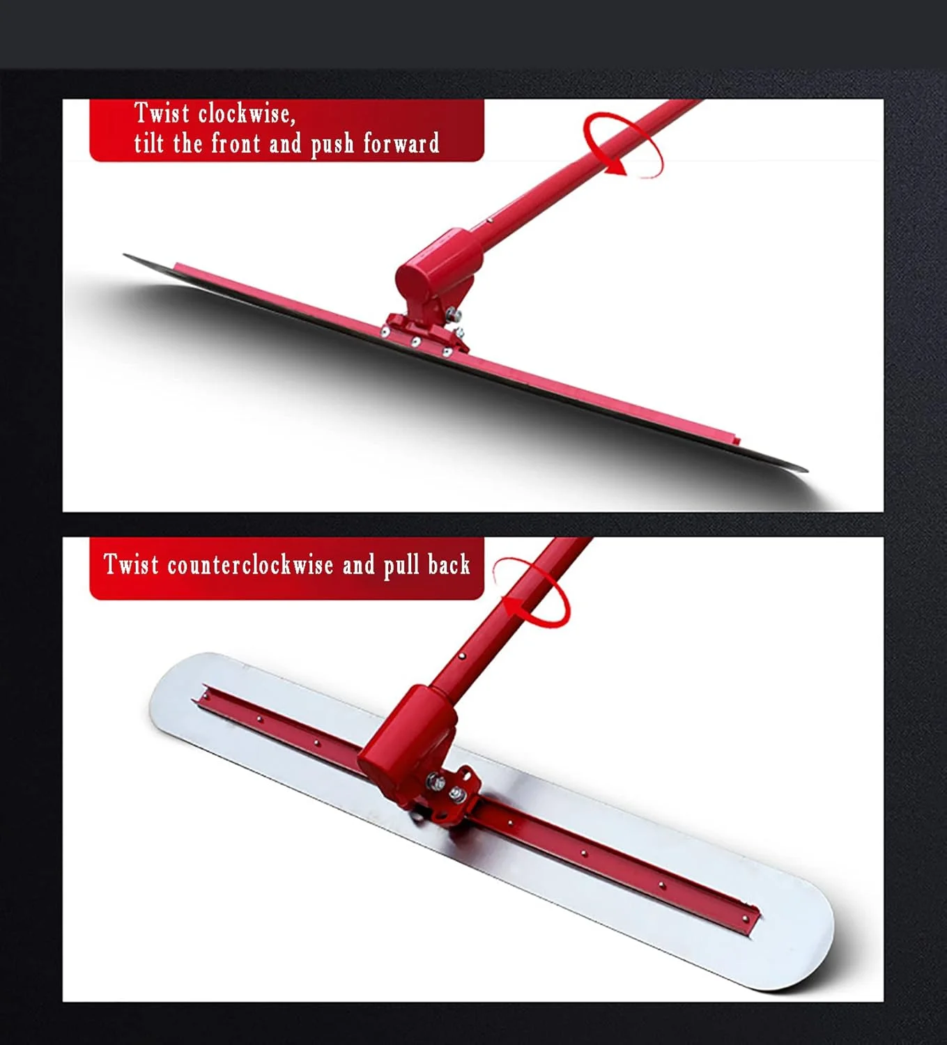 دستگاه تراز کننده بتن STMKB، ۱۸۰ * ۲۰ سانتی متر (۷۱''*۸'')، ابزار ماله کششی دستی بتن با میله قابل تنظیم ۵.۴ متری، جنس آلیاژ آلومینیوم منیزیم، ضد لرزه و ضد خوردگی