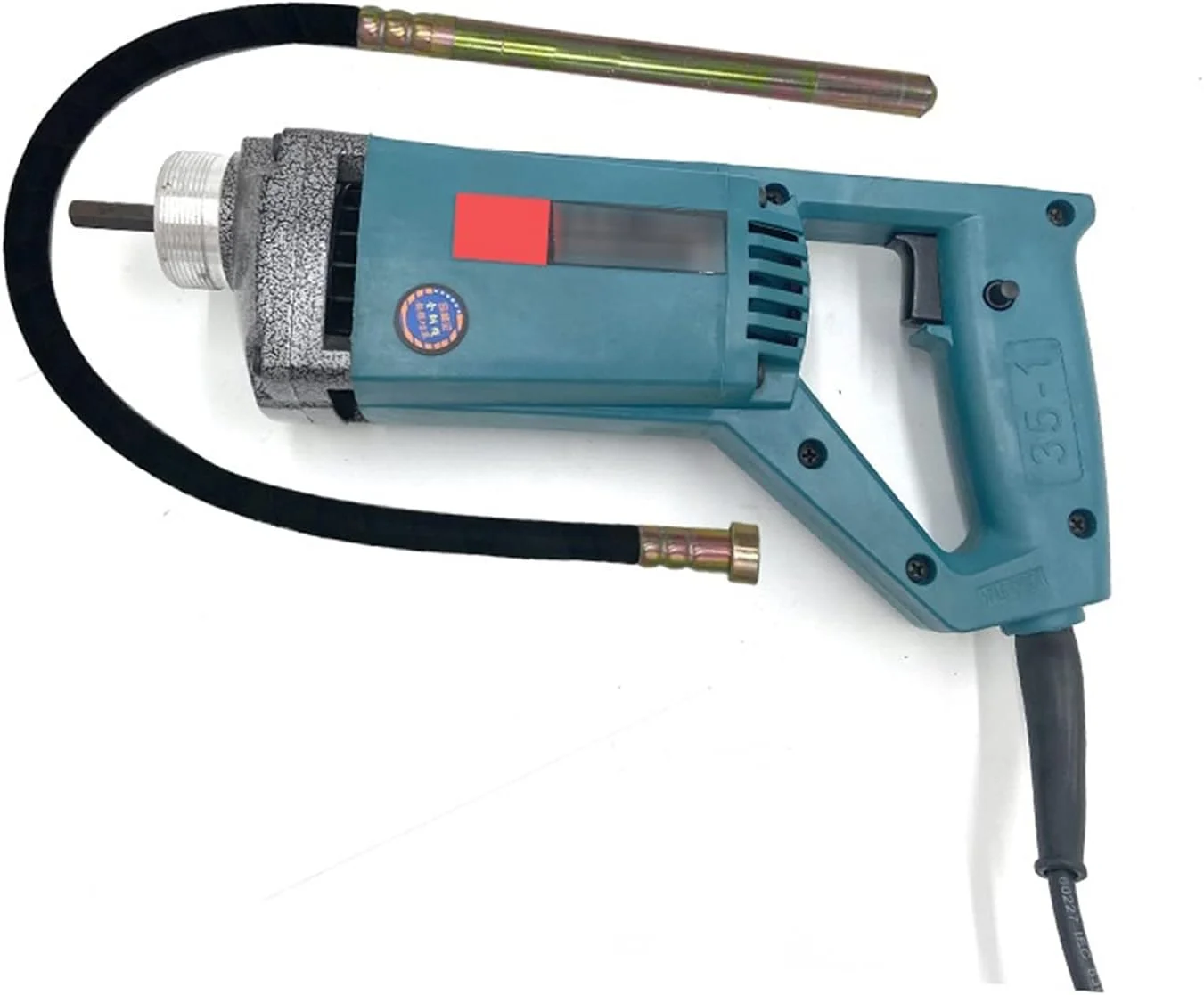 ویبراتور بتن دستی RIMOAL با میله مسی 1.5 متری، ابزار بتن برای حذف حباب های سیمان، مناسب برای انواع بتن (رنگ: آبی، اندازه: موتور 1800 وات + میله 1.5 متری)