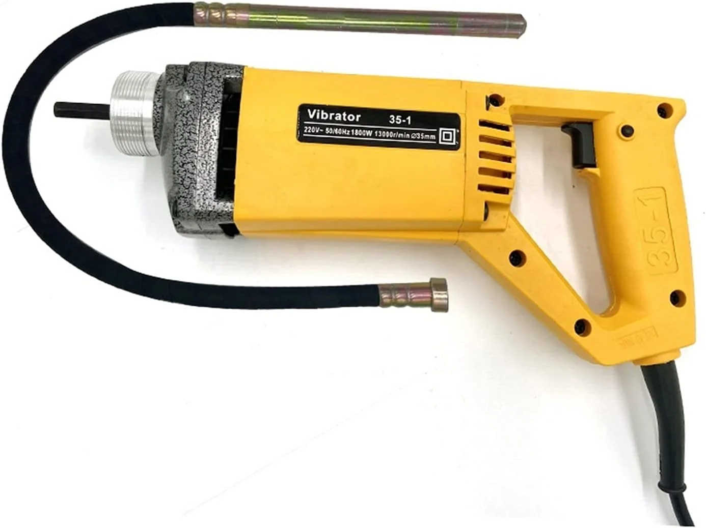 ویبراتور بتن دستی RIMOAL با میله مسی 1.5 متری، ابزار بتن برای حذف حباب های سیمان، مناسب برای انواع بتن (رنگ: آبی، اندازه: موتور 1800 وات + میله 1.5 متری)