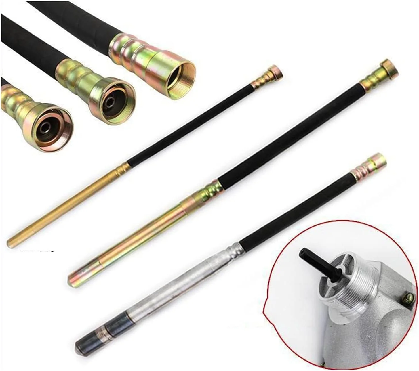 ویبراتور بتن دستی RIJPEX، ویبراتورهای برقی قابل حمل برای بتن، از بین برنده حباب سیمان با میله مسی 1 متری، 1.2 متری و 1.5 متری، ابزار بتن (رنگ: 4800w، اندازه: میله 1 متری 50#)