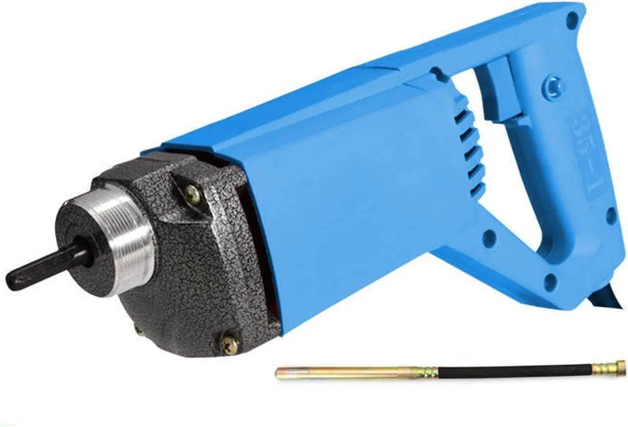 ویبراتور بتن دستی RIJPEX، ویبراتورهای برقی بتن، از بین برنده حباب سیمان با میله مسی 1 متری، 1.2 متری، 1.5 متری، ابزار بتن (رنگ: 4800 وات، اندازه: میله 1.2 متری 35#)