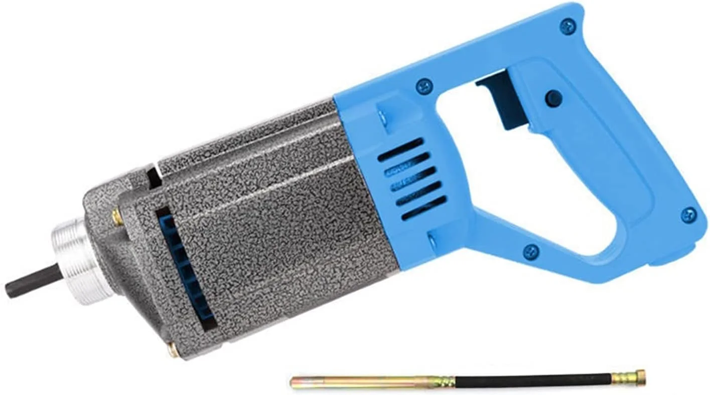 ویبراتور بتن دستی RIJPEX، ویبراتورهای برقی بتن، از بین برنده حباب سیمان با میله مسی 1 متری، 1.2 متری، 1.5 متری، ابزار بتن (رنگ: 4800 وات، اندازه: میله 1.2 متری 35#)