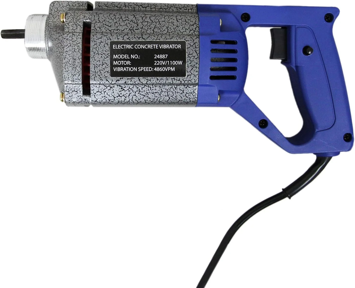 ویبراتور بتن دستی برقی مانستر شاپ، پوکر ویبره ای دستی 35 میلی متری، سوزن لرزان، شفت انعطاف پذیر 2 متری، 1100 وات
