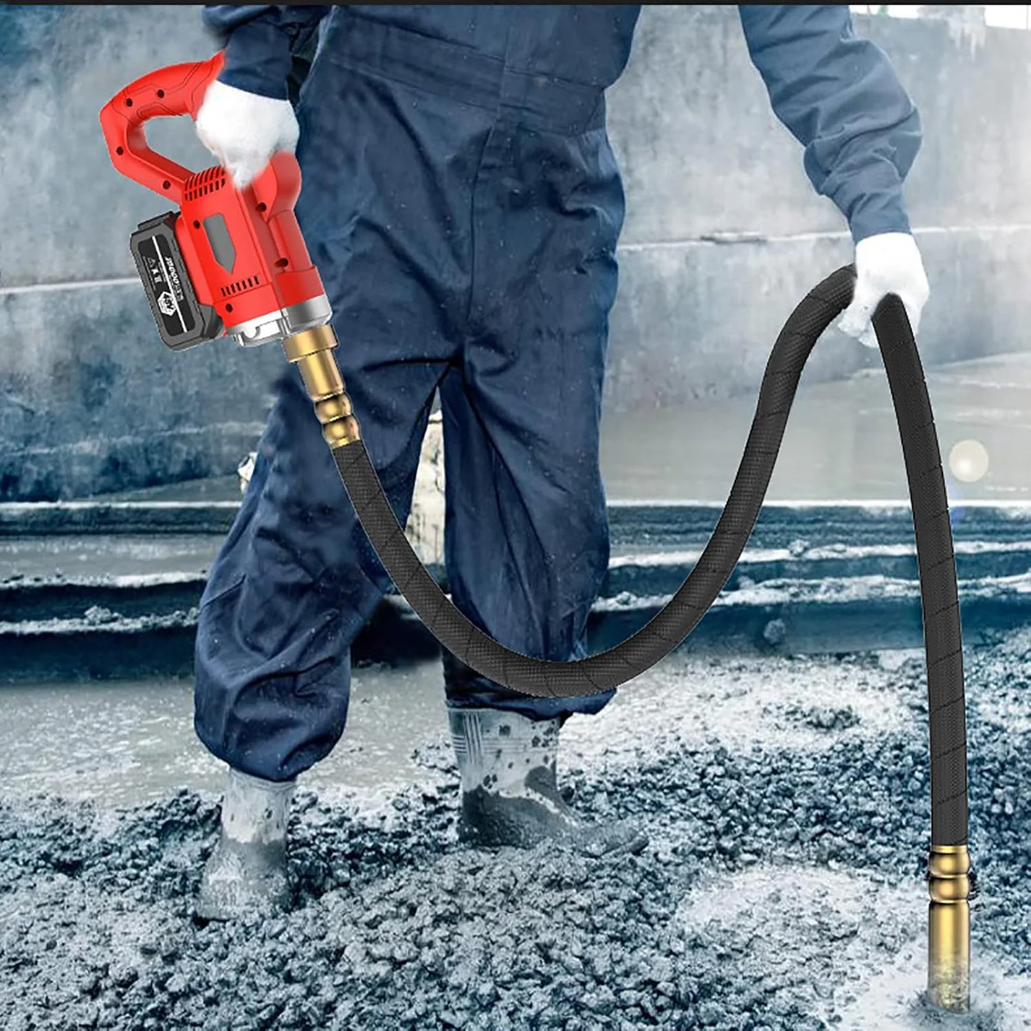 ویبراتور بتن دستی oBlosdh Power، ویبراتور بتن برقی 2500 دور در دقیقه با شفت 2 متری، 6 سرعت قابل تنظیم، برای حذف حباب هوا در ساخت و سازهای مختلف بتنی ویبراتور بتن دستی oBlosdh Power، ویبراتور بتن برقی 2500 دور در دقیقه با شفت 2 متری، 6 سرعت قابل تنظیم، برای حذف حباب هوا در ساخت و سازهای مختلف بتنی