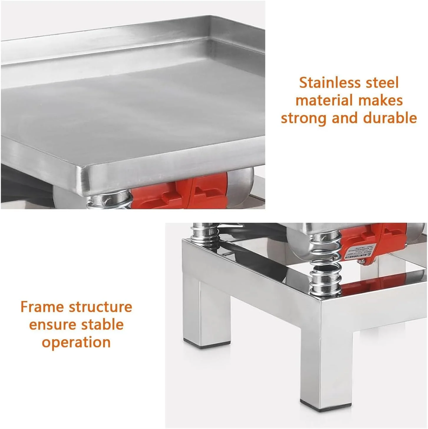 میز ویبره بتن MaxtiL، میز تست لرزش 3000 دور در دقیقه، پلتفرم لرزش بلوک تست، میز ویبره استیل ضد زنگ 35×35 سانتی متر، برای تراکم ارتعاشی، پر کردن قالب