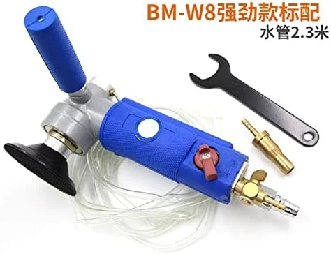 ویبراتور کاشی دستی LZFuiop، پولیشر سنگ هوای خروجی جانبی برای گرانیت، بتن، مرمر، مکش فوق العاده (رنگ: M14)